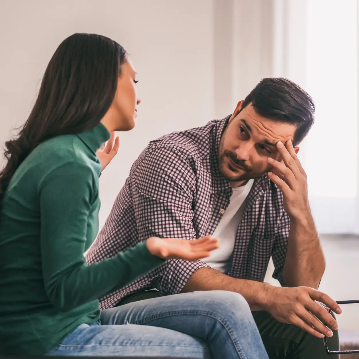 Couple during a discussion